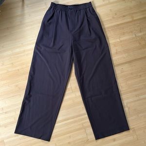 6397 Pleated Long Pull-on Pant In Brown